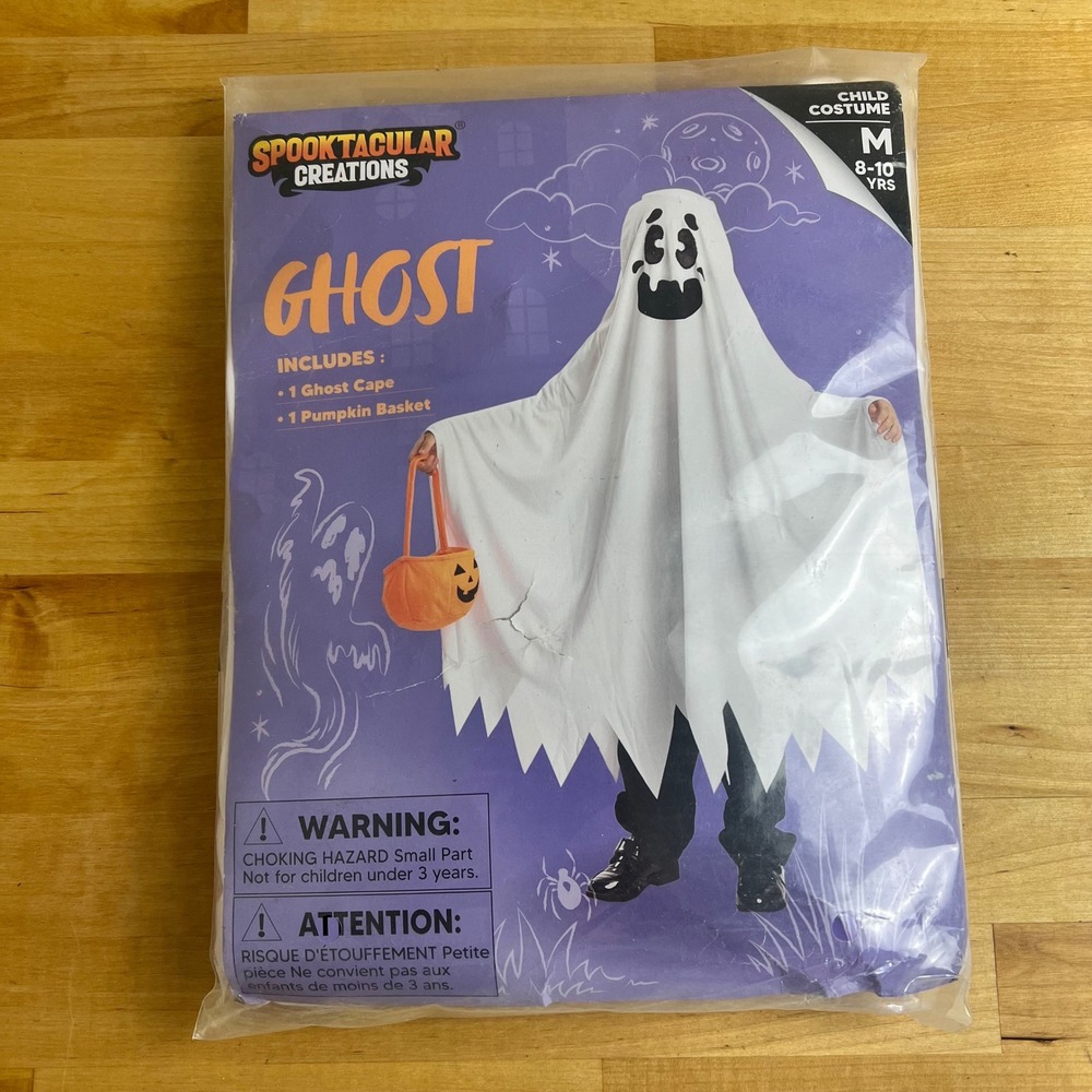 Spooktacular‎ Creations Ghost Costume Child Medium 8-10 Years Kids Halloween